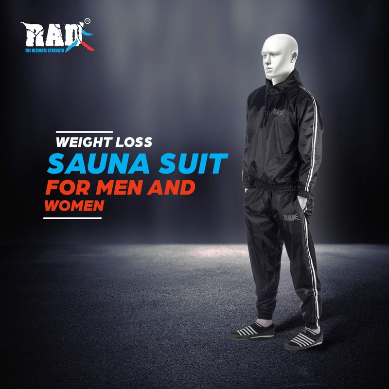 RAD Sauna Suit for men & women weight loss - Workout Sweat Suits with Hood - Fat Burning Suit - Boost Fat Burn (White, 3XL) - Image 2